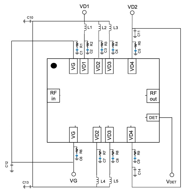MACOM MAAP-011313 4W 4-Stage Ku-Band Power Amplifier